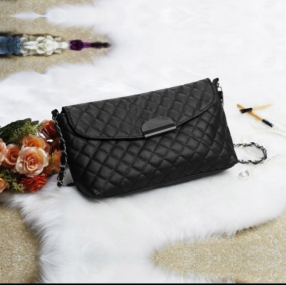 Handbags - Quilted PL Leather Retro Shoulder Bag / Clutch